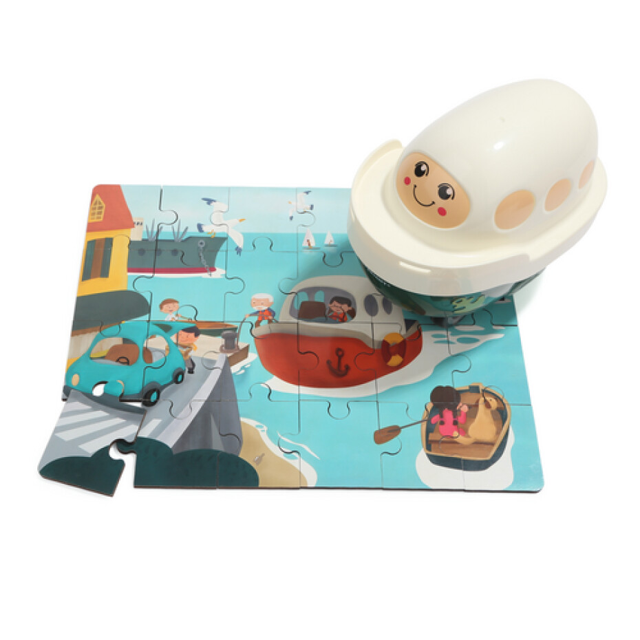 Puzzle Loď, dřevěné s hračkou - main (0)
