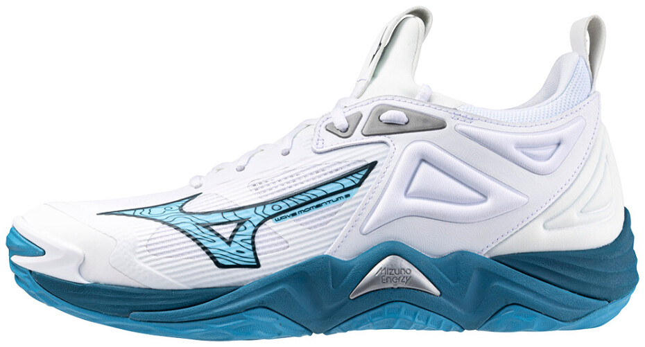 Pánská sálová obuv Mizuno  WAVE MOMENTUM 3 White/Sailor Blue/Silver  EUR 51 - main (0)