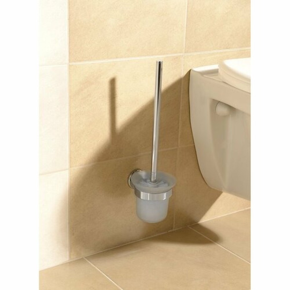 AQUALINE SB108 Samba nástěnná WC štětka, mléčné sklo - main (1)