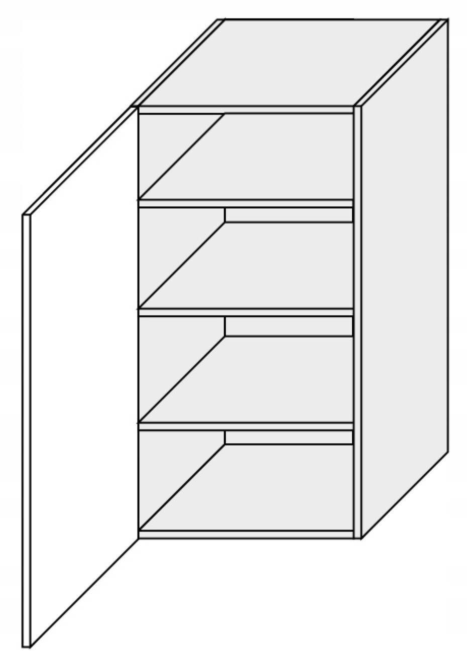 ArtExt Kuchyňská skříňka horní, W4 / 50 Pescara Barva korpusu: Bílá - main (11)