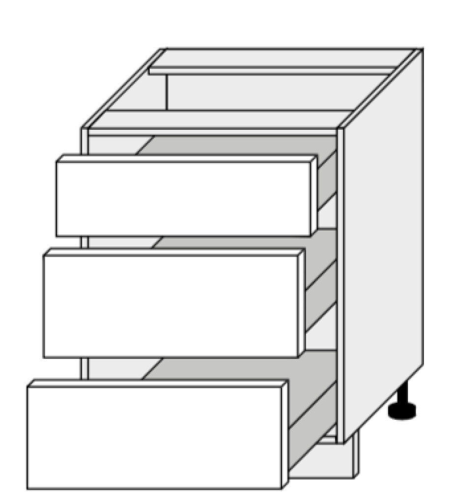 ArtExt Kuchyňská skříňka spodní, D3M / 60 Quantum Barva korpusu: Grey - main (1)