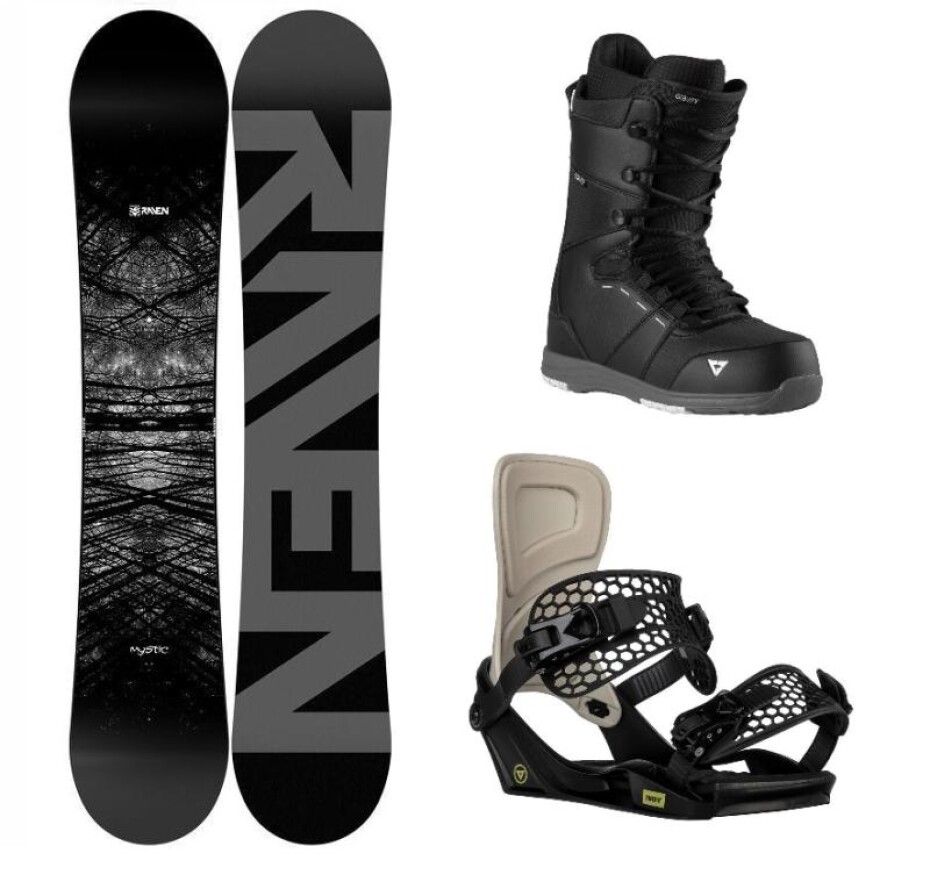 Raven Mystic snowboard + Gravity Indy stone/black vázání + Gravity Void black/grey boty - main (0)