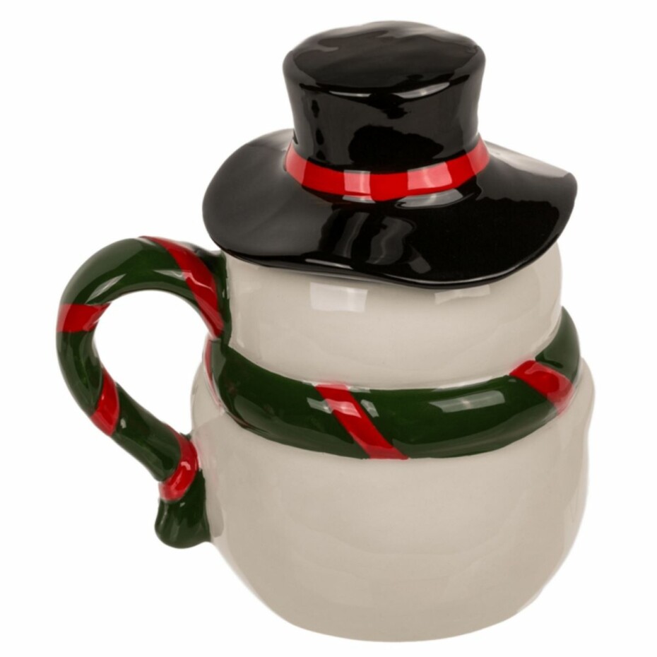 Hrnek s víčkem Šťastný sněhulák, 300 ml - main (1)