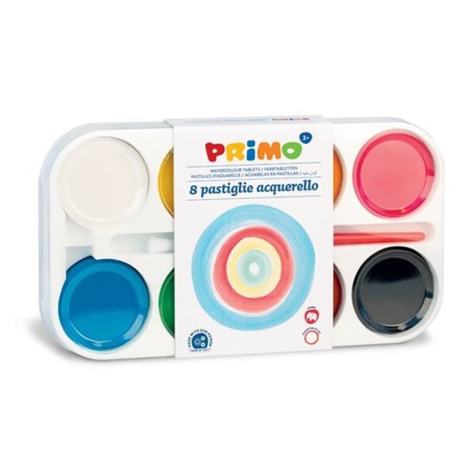PRIMO vodové barvy JUMBO 8 barev + štět - main (0)