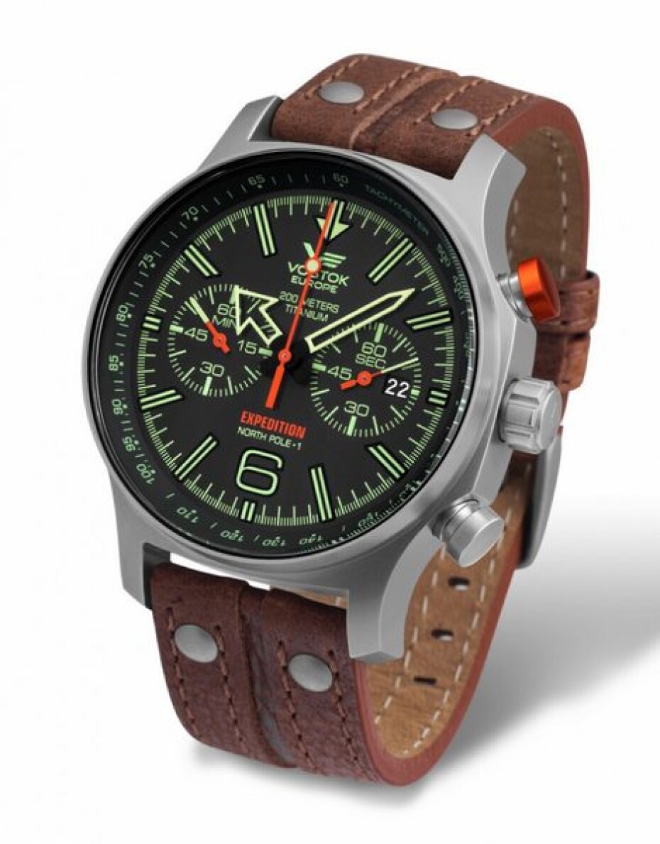 Kožený řemínek Vostok Europe pro Expedition - hnědý/matná spona - main (4)