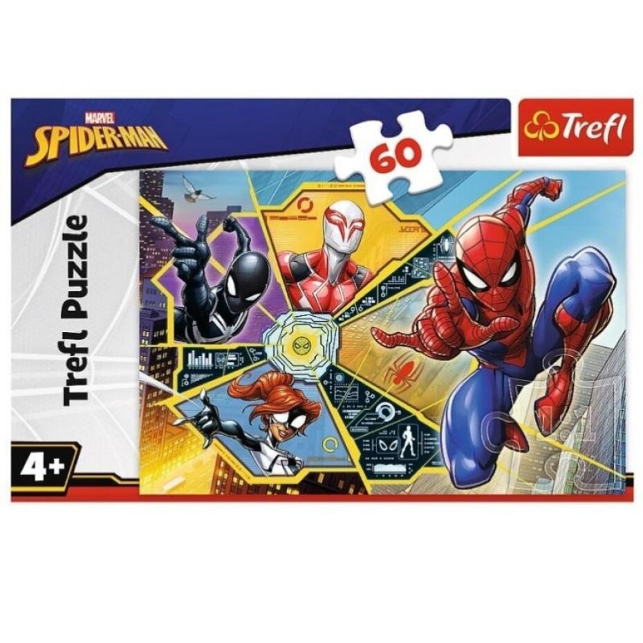 Trefl Puzzle Spiderman - Na síti 60 dílků - main (0)