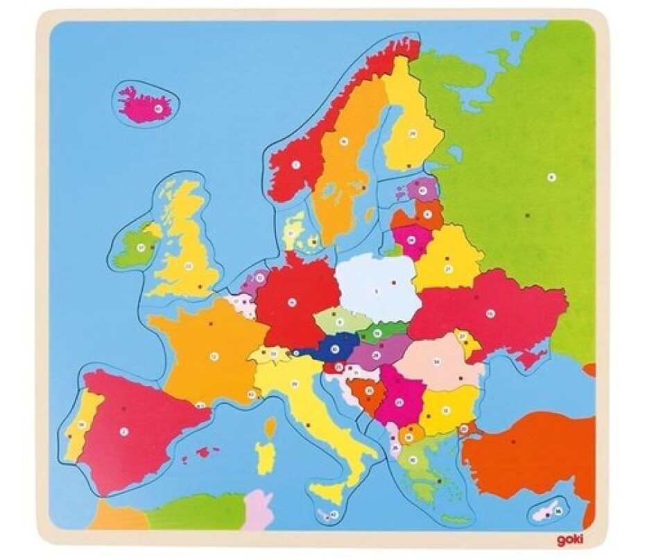 Dřevěné puzzle Mapa Evropy 35 dílků - main (0)