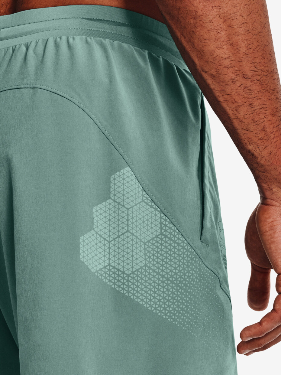 Pánské šortky Under Armour  Storm Armourprint Woven Storm Shorts-GRN S - main (2)