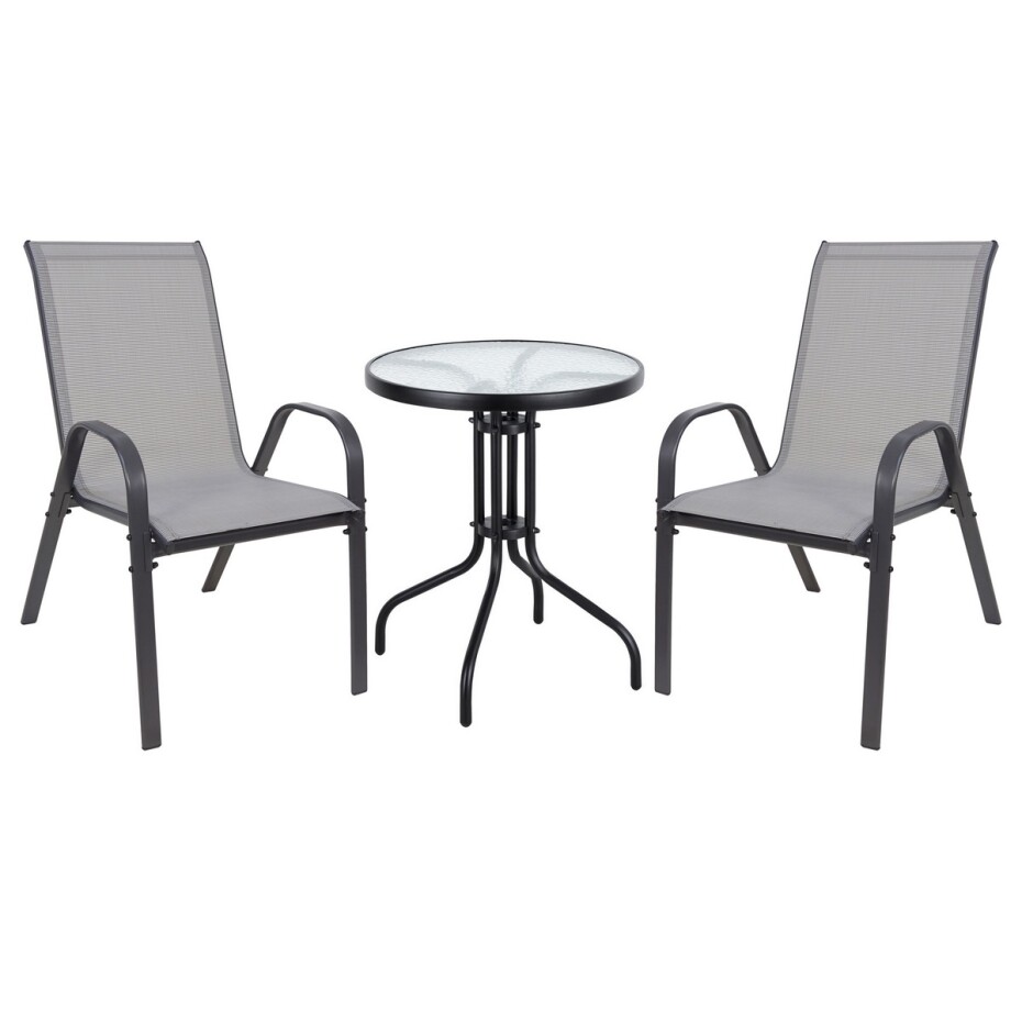 Zahradní balkónový set Stela 3 ks, šedá - main (0)