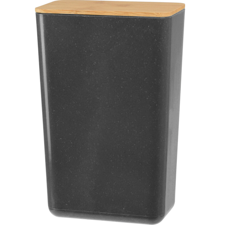 Úložný box s bambusovým víkem Roger, 13 x 20,7 x 8 cm, antracit - main (0)