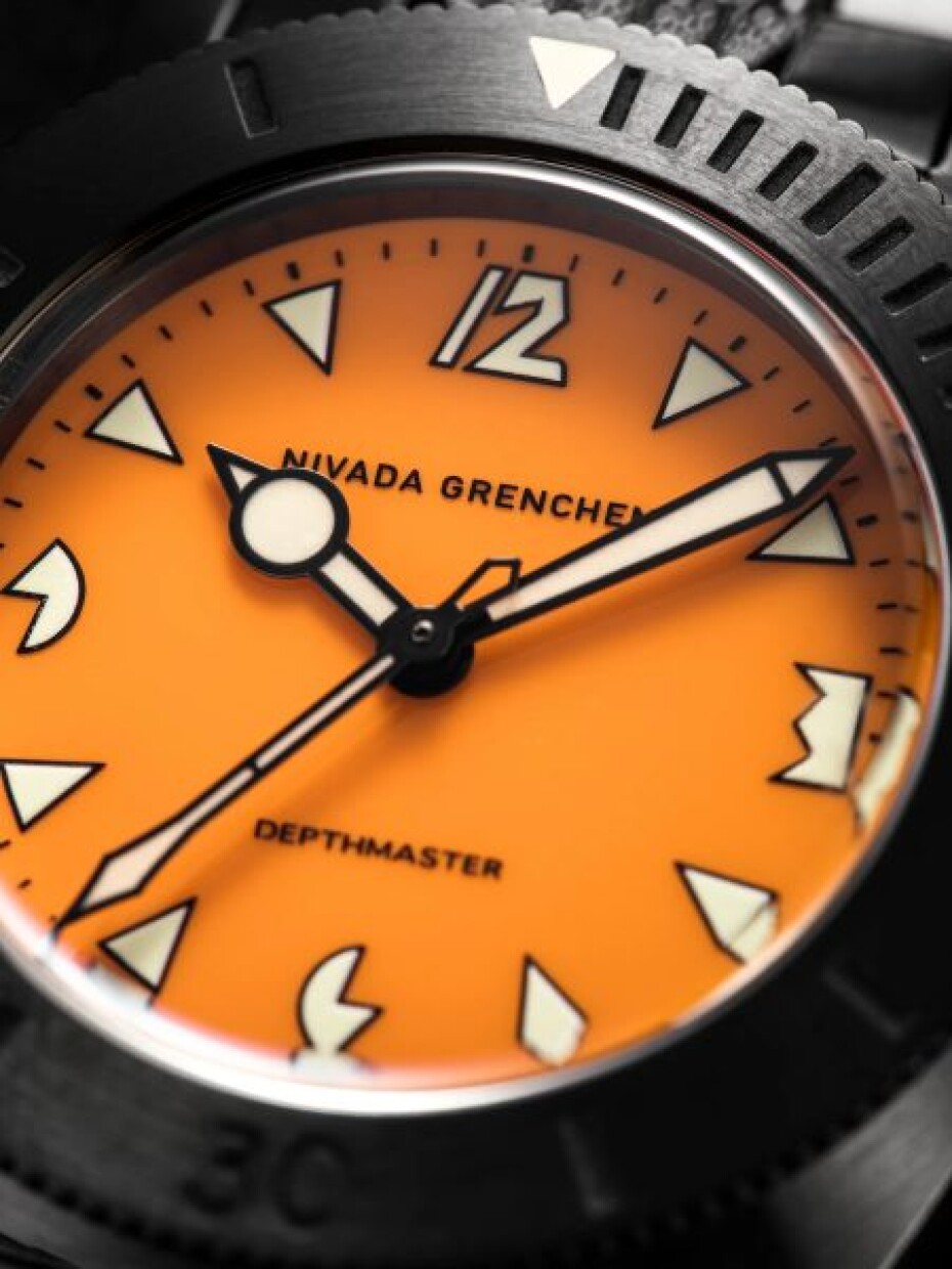 Nivada Grenchen Depthmaster Black Pumpkin - Beads of Rice - main (6)