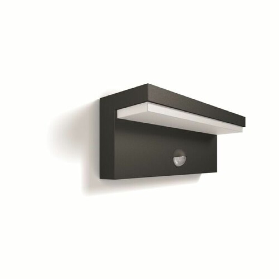 Philips Bustan UltraEfficient venkovní nástěnné svítidlo se senzorem LED 3,8W 2700K, antracitová - main (0)
