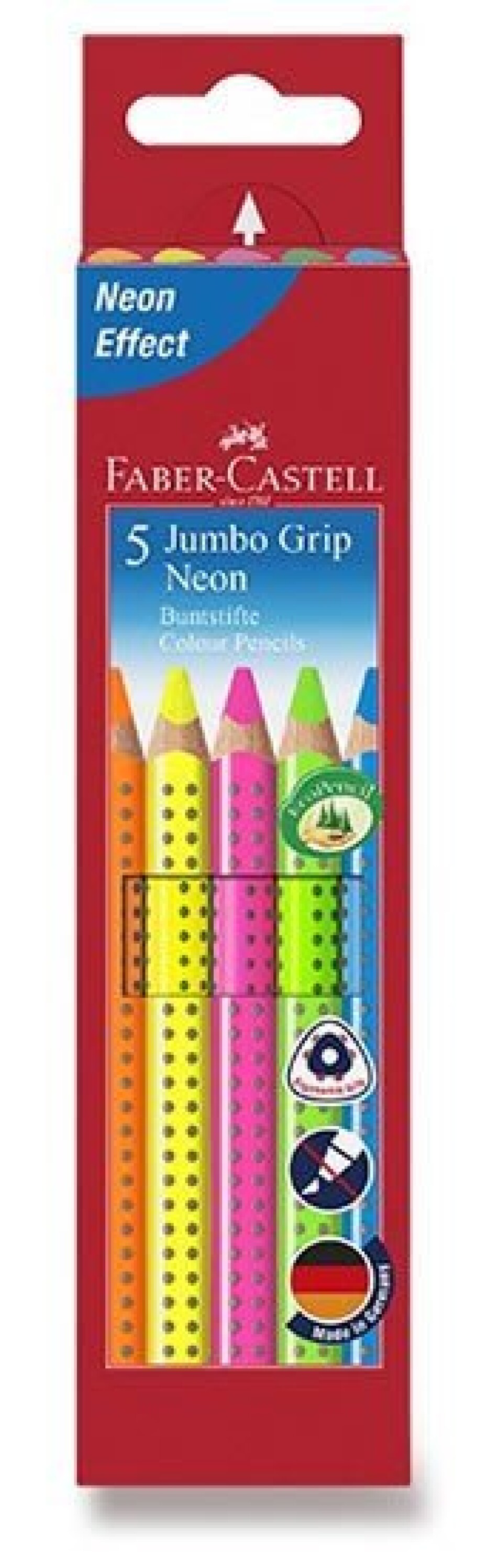 Faber - Castell Pastelky trojhranné Jumbo Grip - Neon 5 ks - main (0)