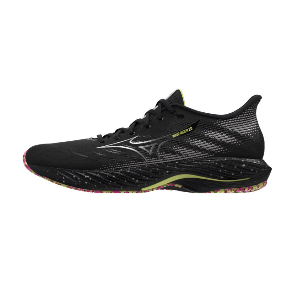 Pánská běžecká obuv Mizuno  Wave Rider 28 Black / Silver / Sunny Lime  UK 7,5 - main (0)