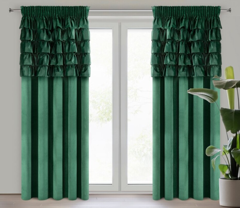 ArtFir Závěs AURA P | tmavě zelená 140 x 270 cm - main (0)