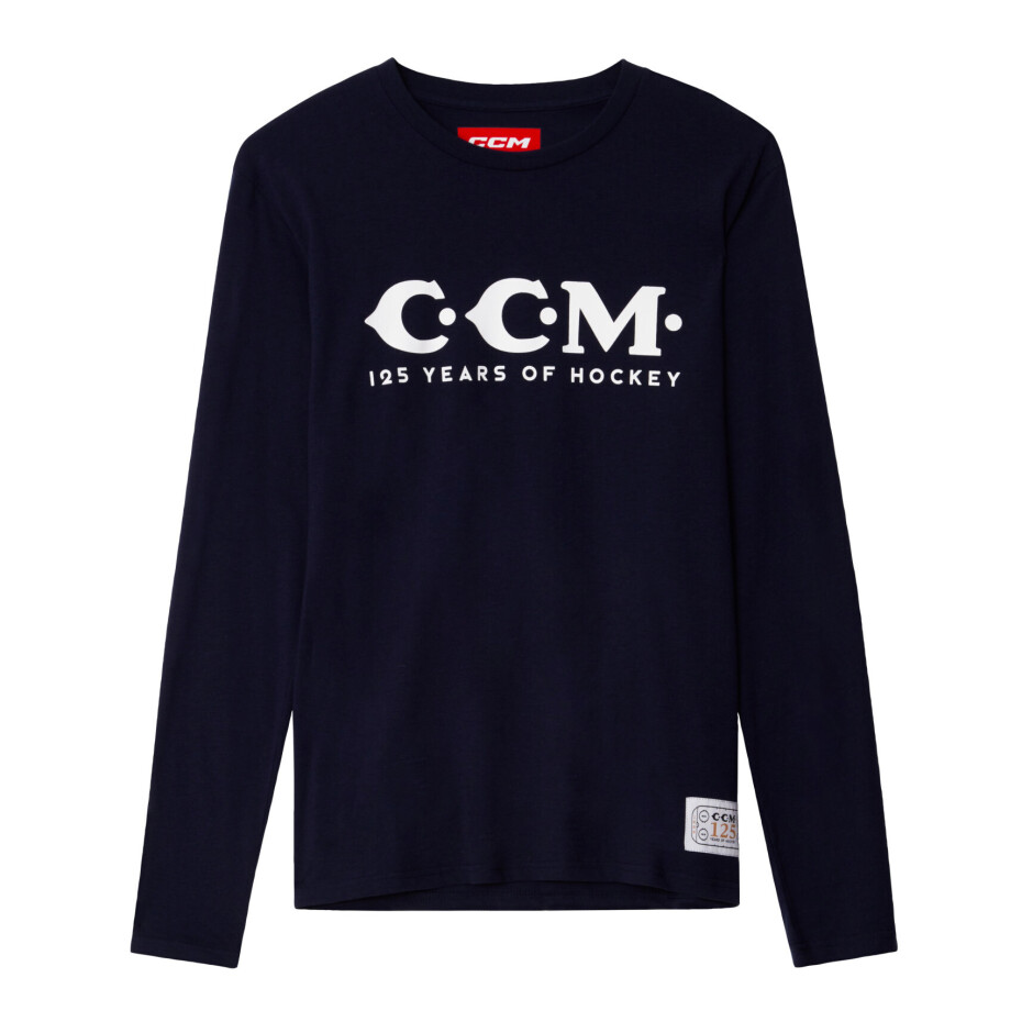 Pánské tričko CCM 125 Anniversary LS Tee Navy M - main (0)