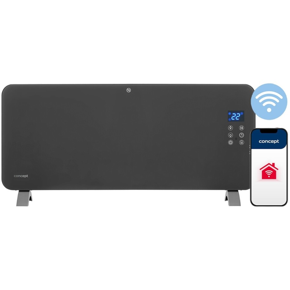 Concept KS4100 skleněný konvektor Smart, šedá - main (0)