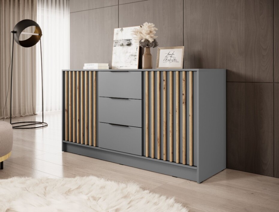 ArtPS Komoda KELLY 3D | šedá - main (1)