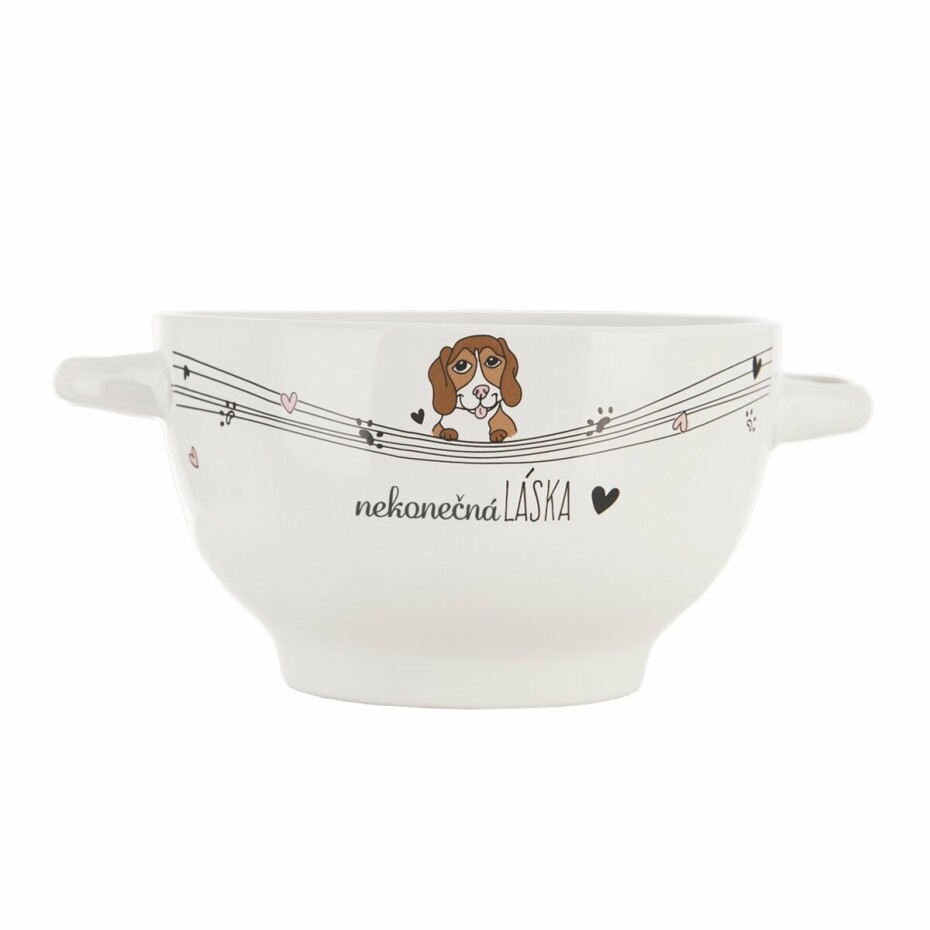 Miska NEKONEČNÁ LÁSKA pes s uchy pr. 14 cm - main (0)