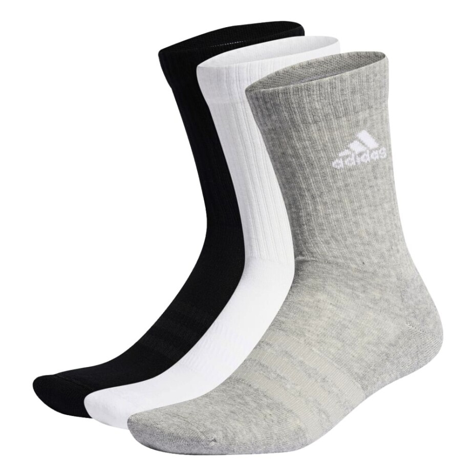 Ponožky adidas  Cushioned Crew Socks 3 Pairs Grey/White/Black M - main (0)