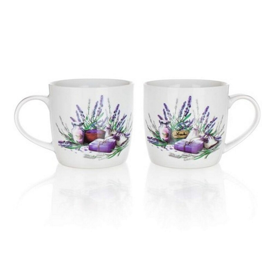 BANQUET Sada keramických hrnků LAVENDER 360 ml, 2 ks 60JG007 - main (0)