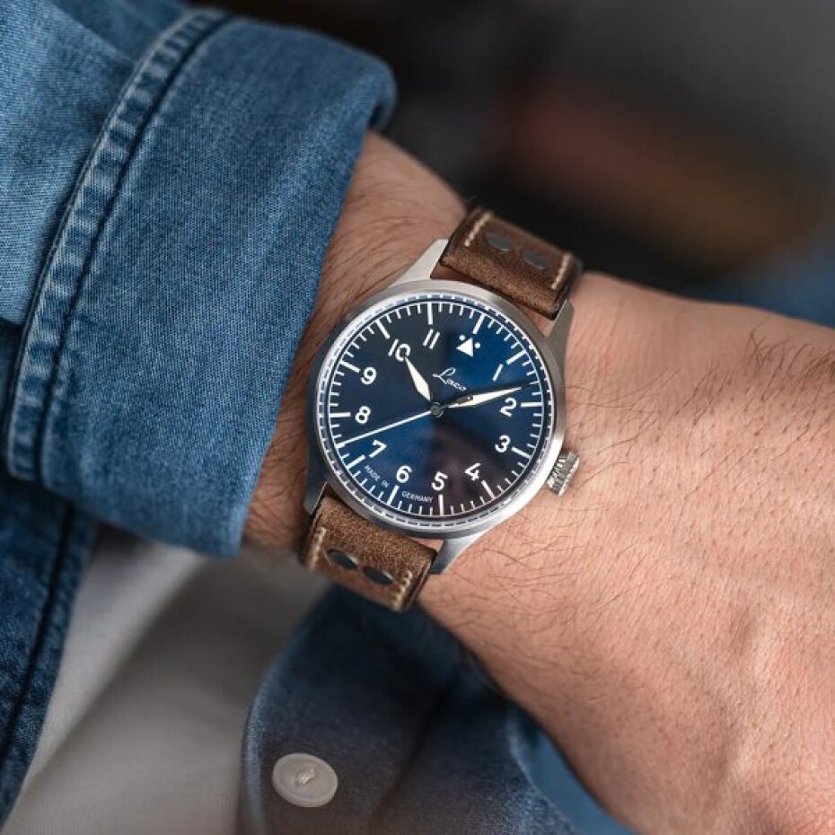Laco Flieger Stuttgart Pro Blau 43 Handwinding - main (4)