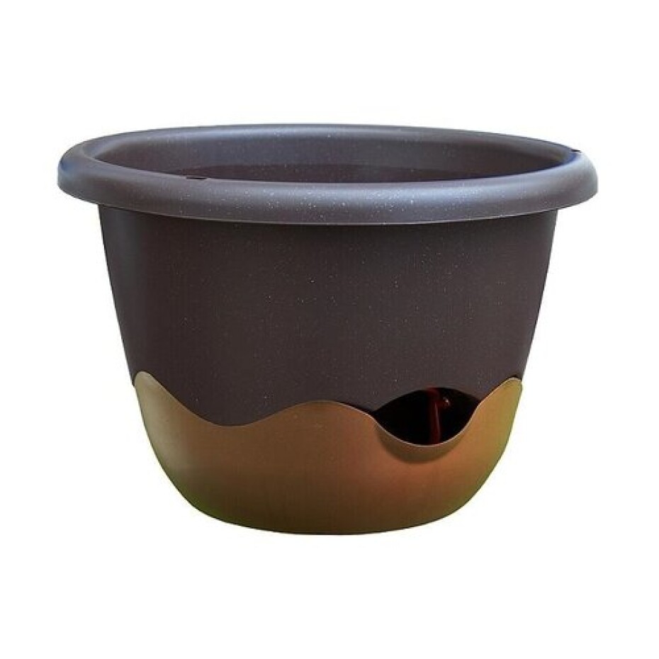 Samozavlažovací květináč Mareta 30 hnědá, závěsný, závěsný, Plastia, pr. 30 cm - main (0)