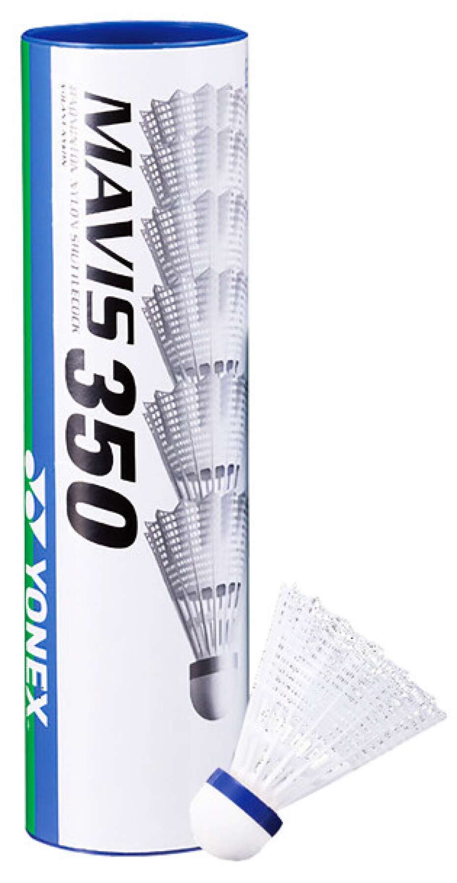 Badmintonové míče Yonex  Mavis 350 White (6 Pack)  modrý proužek (do 11-21°C) - main (0)