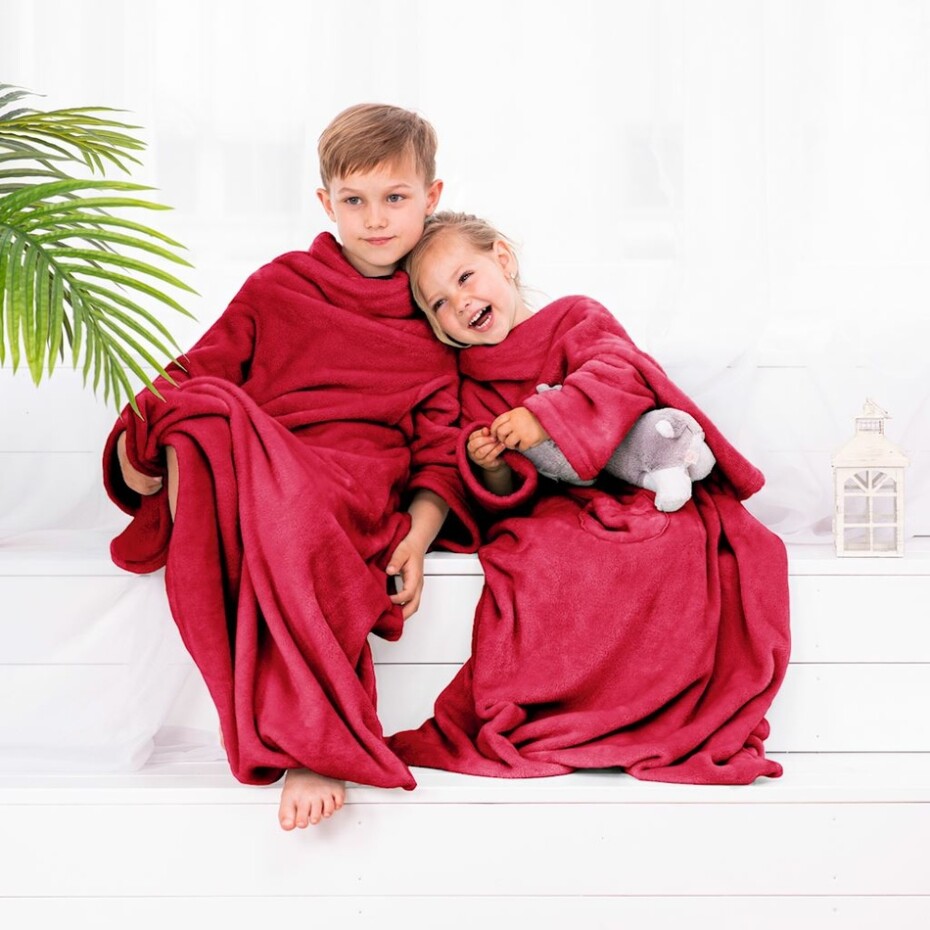 Decoking Deka s rukávy Lazy Kids červená, 90 x 105 cm - main (0)