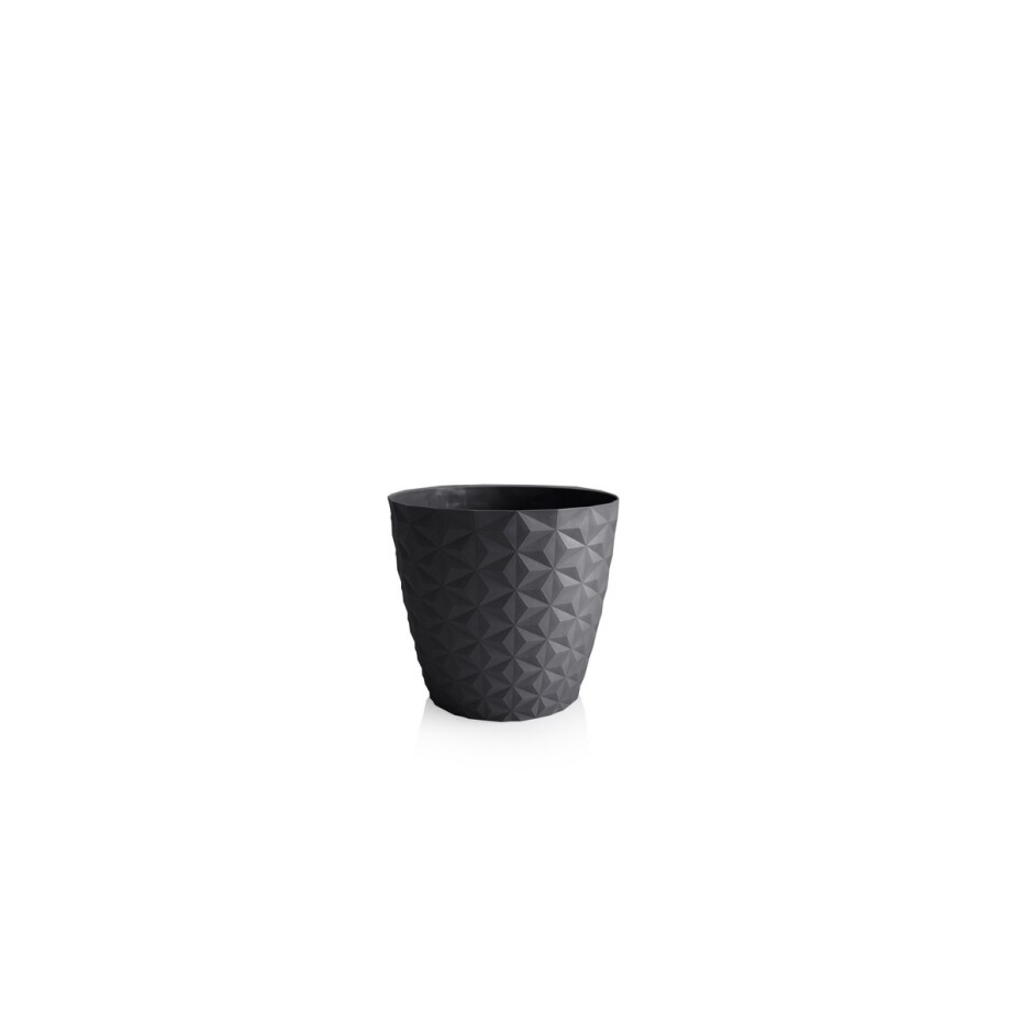 Crystal matt recyklovaný květináč 16 cm, antracit - main (0)
