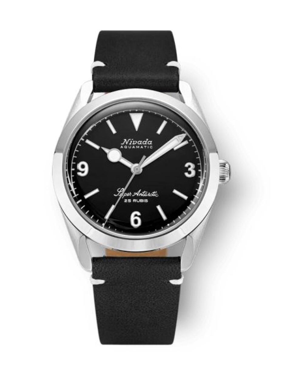 Nivada Grenchen Super Antarctic 3.6.9 Black - Black Leather White Stitching - main (0)