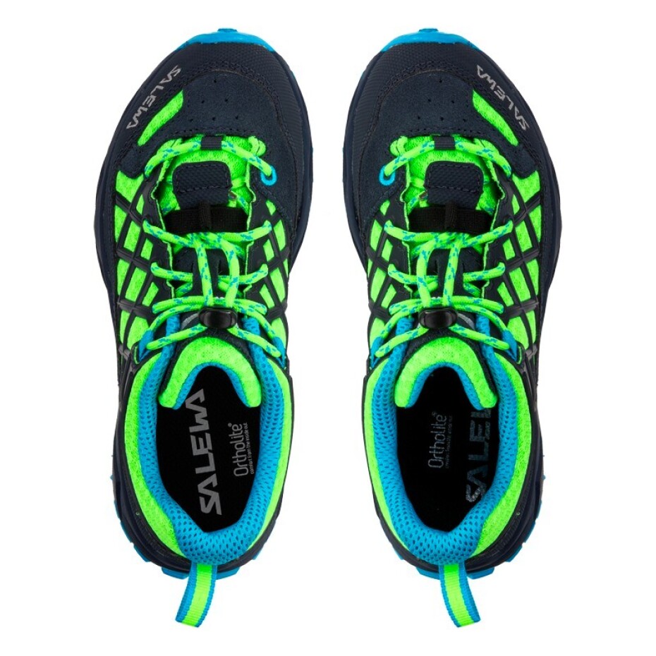 Dětská outdoorová obuv Salewa  Wildfire Ombre Blue/Fluo Green  UK 12,5 (Kid) - main (2)