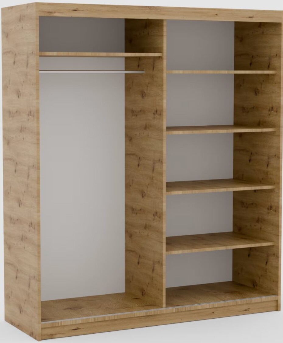 ArtAdrk Šatní skříň DELIA | dub artisan 180 cm - main (3)