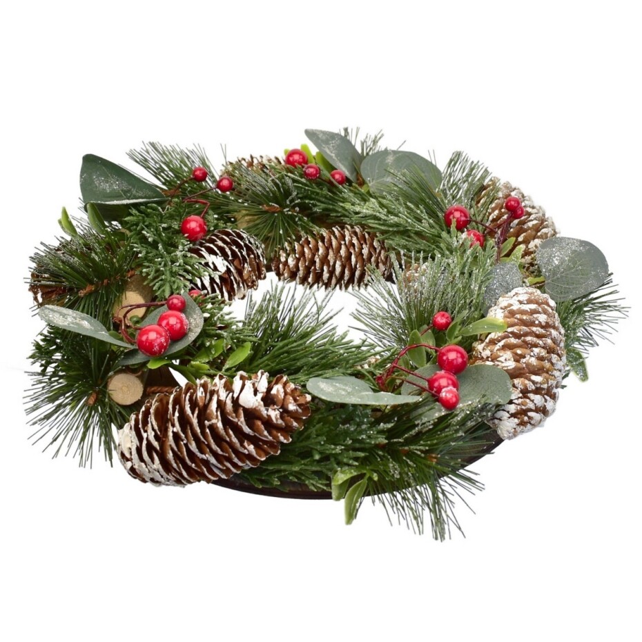 Vánoční zdobený věnec Milano, 28 cm - main (4)
