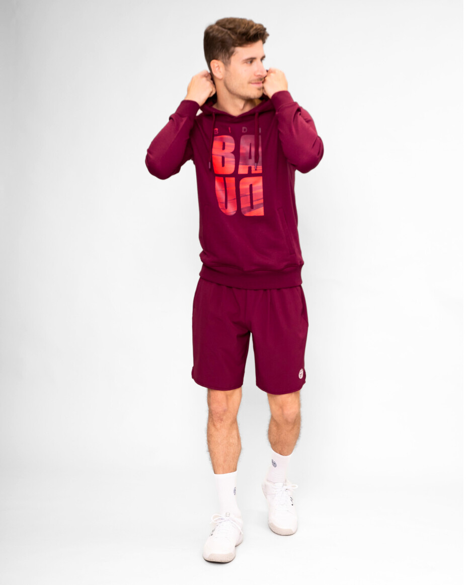 Pánská mikina BIDI BADU  Protected Leafs Chill Hoody Bordeaux M - main (2)