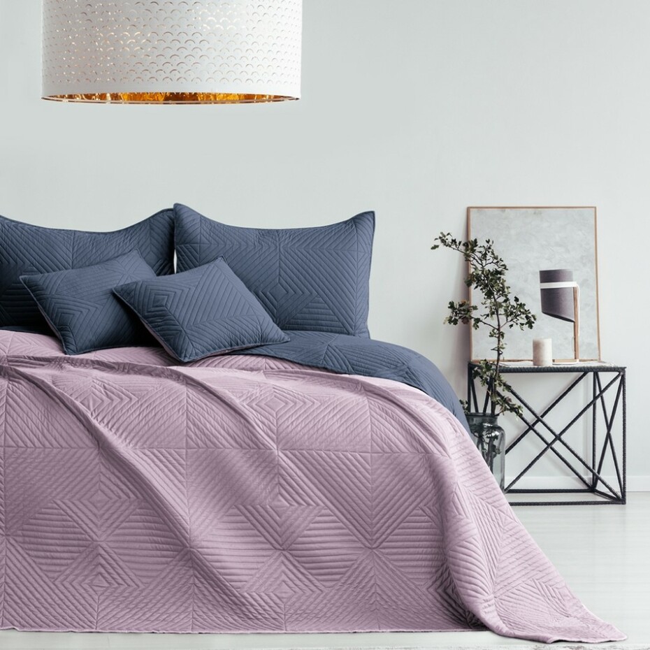 AmeliaHome Přehoz na postel Softa charcoal - mauve, 220 x 240 cm - main (0)