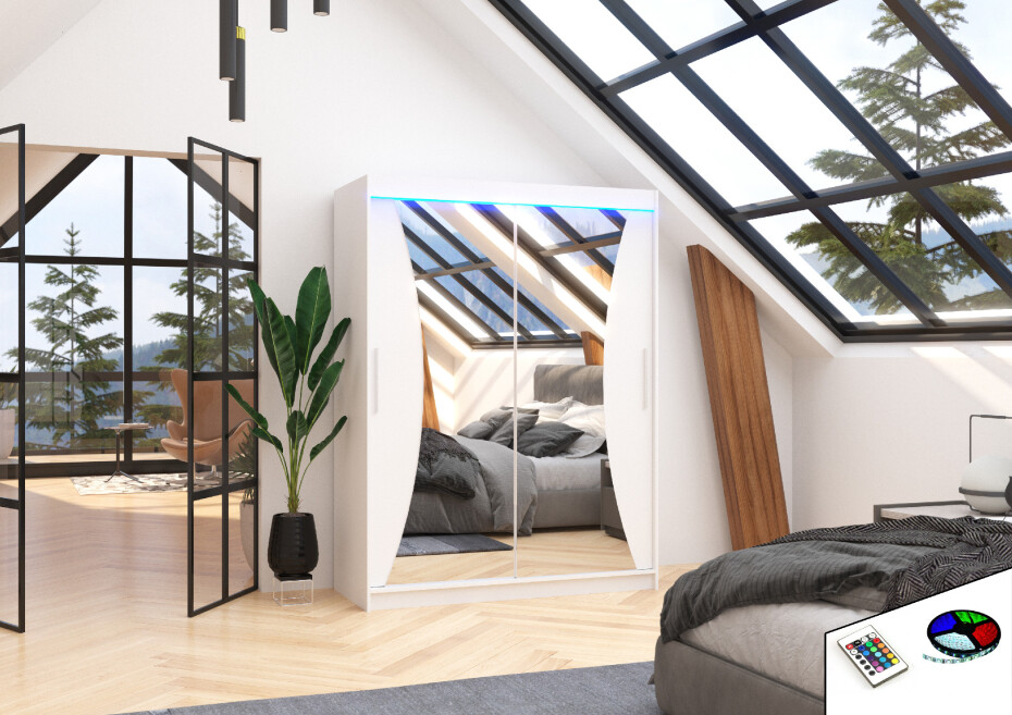 ArtAdrk Šatní skříň MAX | 150 cm Barva: Čokoládová - main (10)