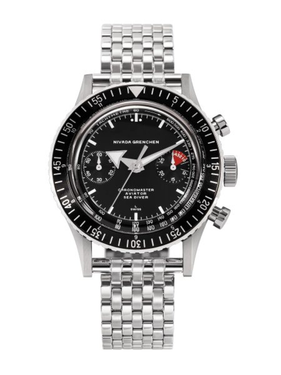 Nivada Grenchen Chronomaster White Broad Arrow Inter. Bezel - Manual - Forstner Beads of Rice - main (0)