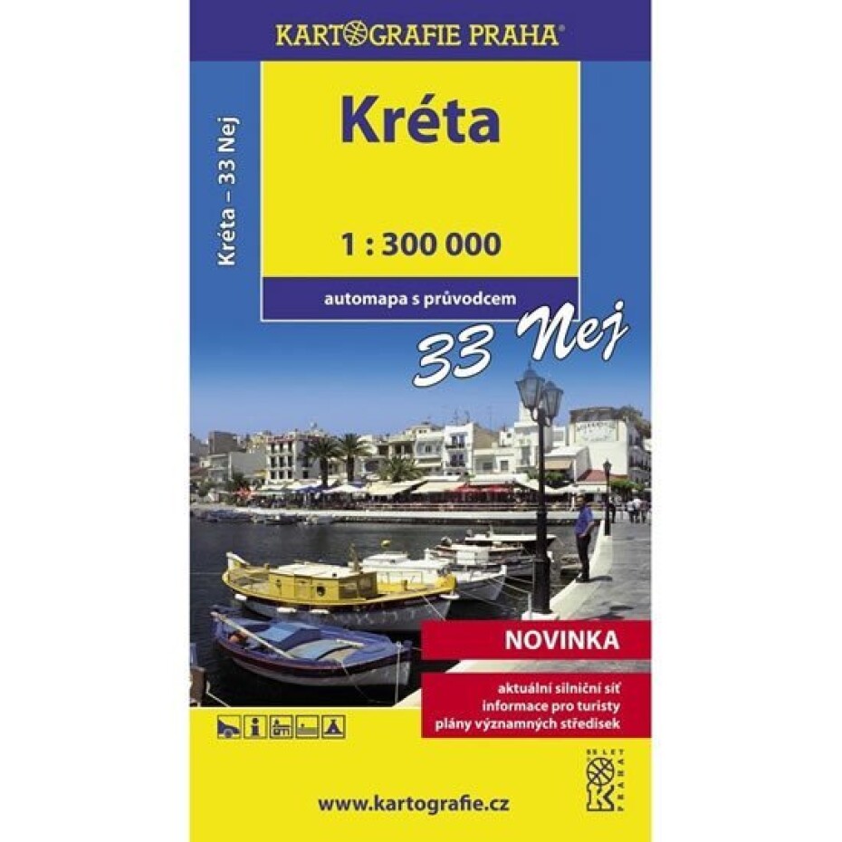 Kréta - 33 nej…/ 1:300T, automapa s průvodcem - kolektiv autorů - main (0)