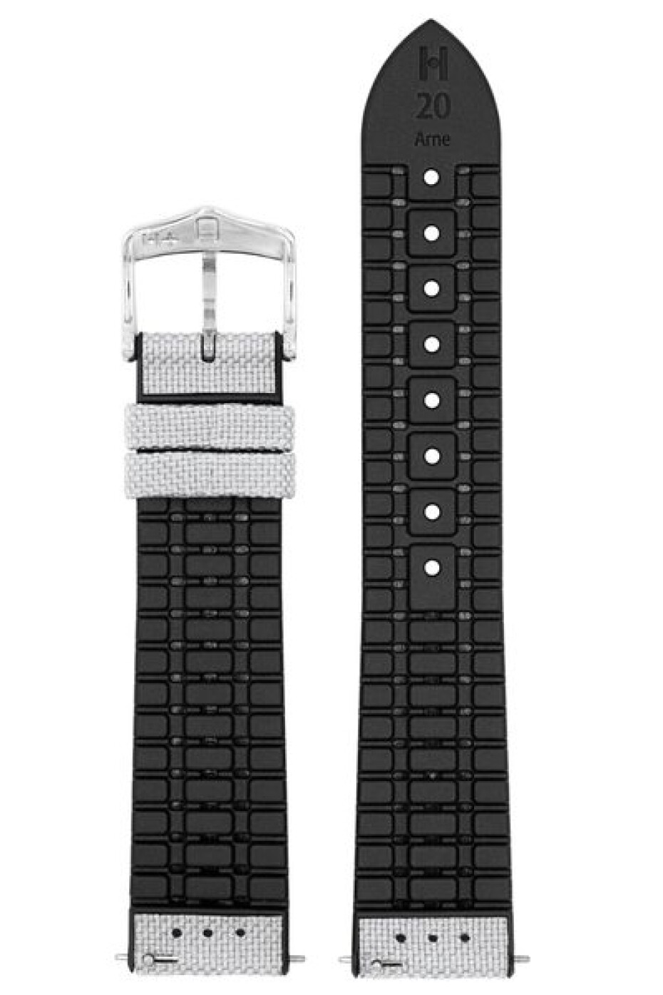 Řemínek Hirsch Arne - šedý - 18 mm - M – Střední délka - 16 mm - Stříbrná - main (2)