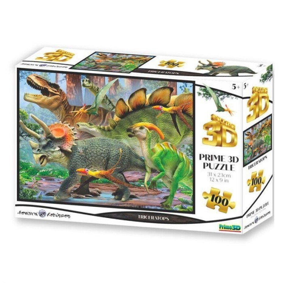 Puzzle 3D - Triceratops / 100 dílků - Kolektiv - main (0)