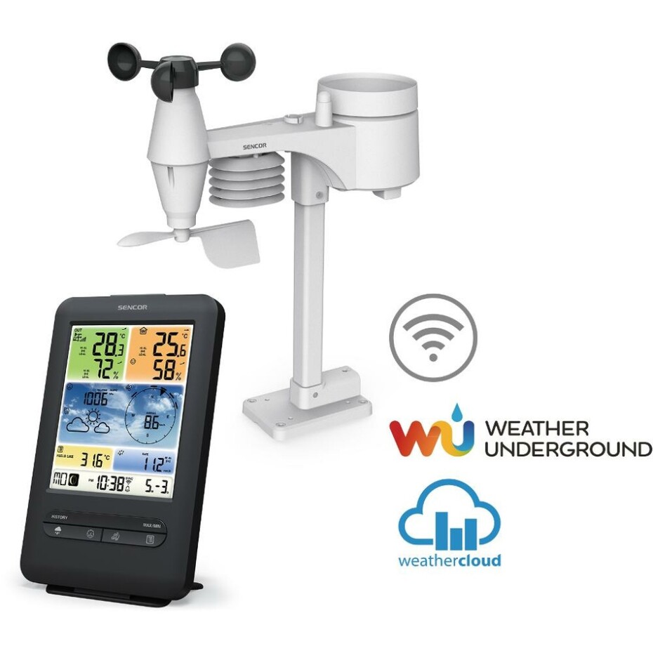 Sencor SWS 9898 WiFi meteostanice s bezdrátovým snímačem 5v1 - main (1)