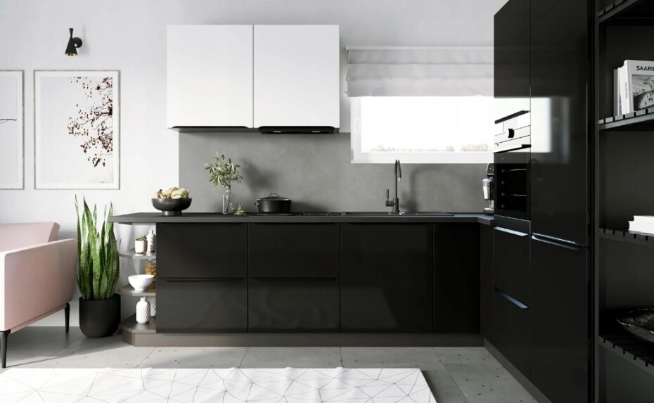 ArtExt Kuchyňská skříňka horní PLATINIUM | W8B 90 Aventos Barva korpusu: Grey - main (6)