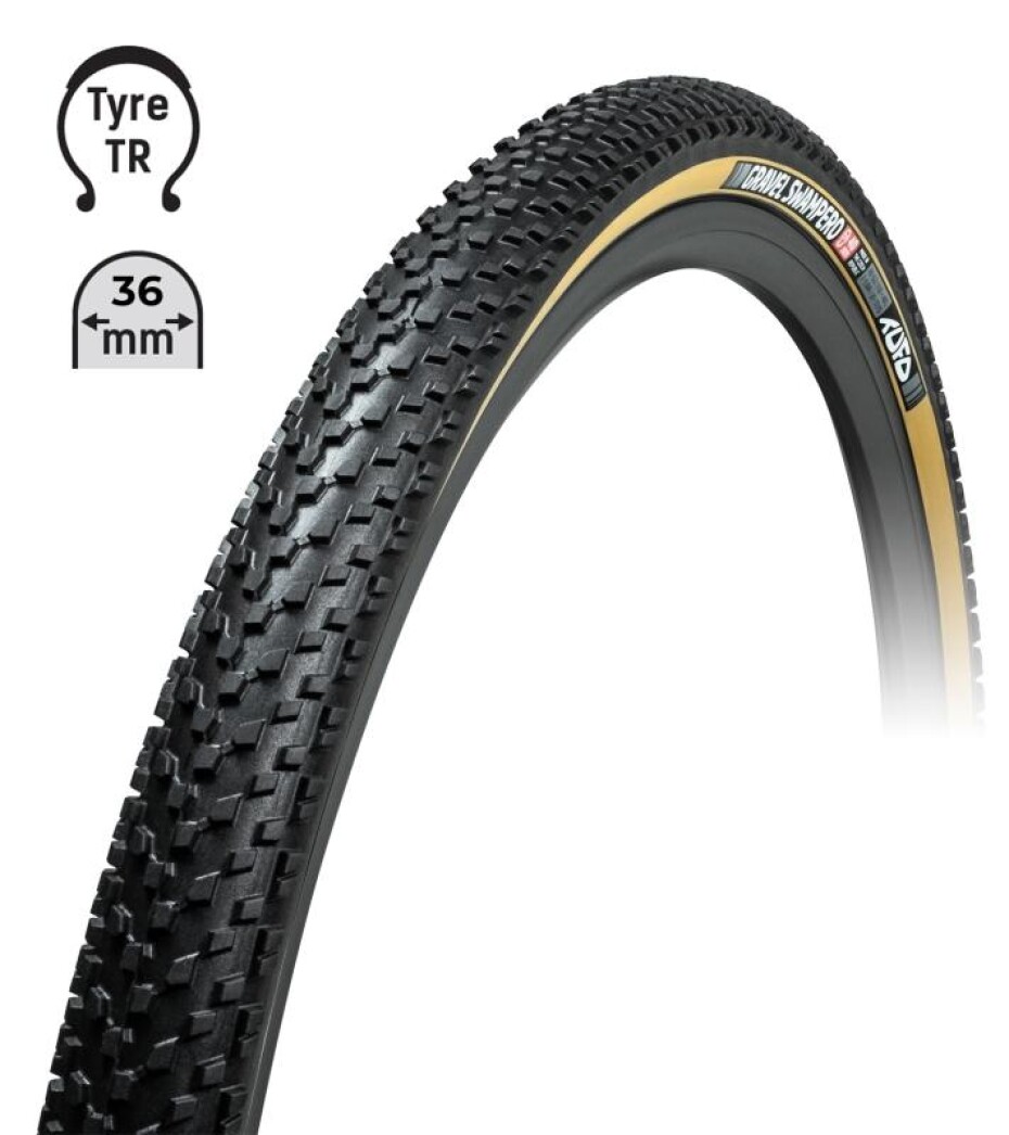 TUFO Plášť Gravel SWAMPERO 700x36C, bezduš.črn/béž - main (0)