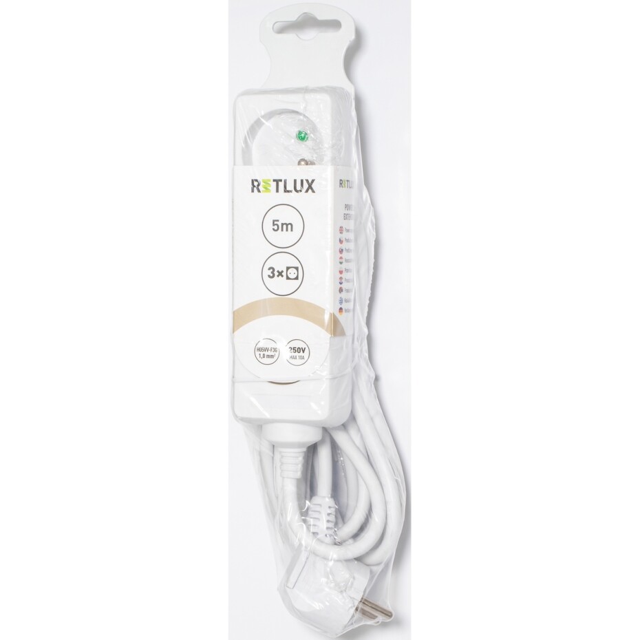 Retlux RPC 04 Prodlužovací kabel, 3 zásuvky, 5 m - main (1)