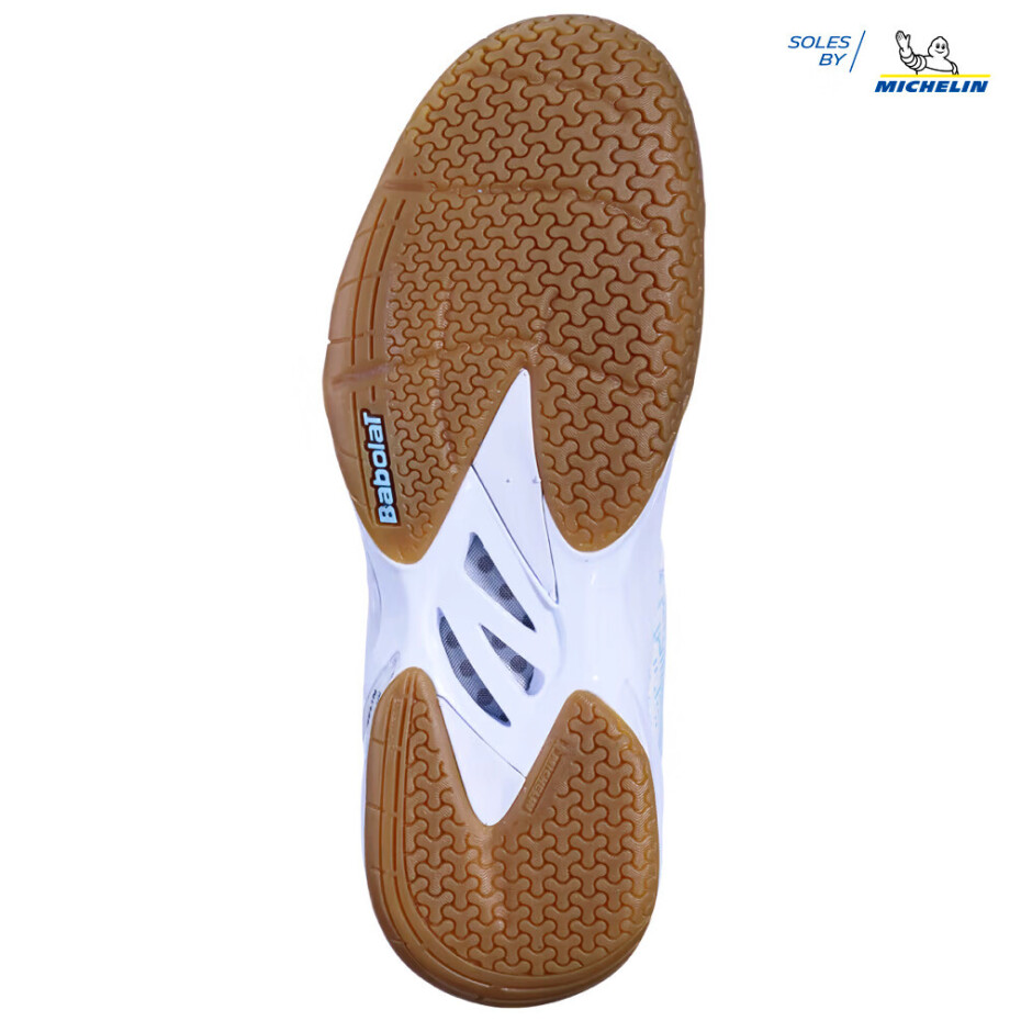 Dámská sálová obuv Babolat  Shadow Spirit Women White/Light Blue  EUR 40,5 - main (1)