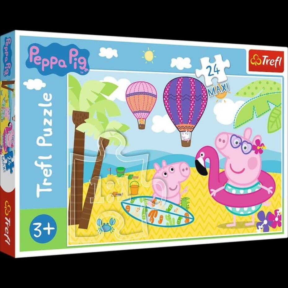 Trefl Puzzle Peppa Pig - Prázdniny / 24 dílků MAXI - main (0)