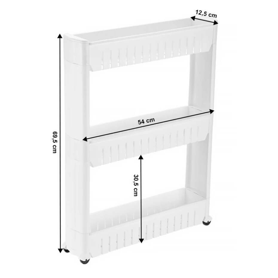 4Home Úzký odkládací regál na kolečkách Slim Jim - main (4)