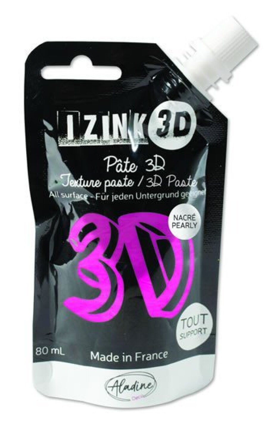 Reliéfní pasta 3D IZINK - orchid, perleťová růžová, 80 ml - main (0)