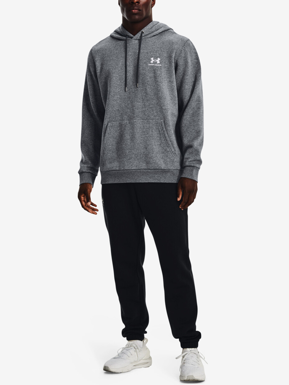 Pánská mikina Under Armour  Essential Fleece Hoodie-GRY XXL - main (1)